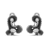 Soul Dance Model-2 Northern Lights Motif Black Silver Earrings 2
