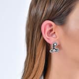 Soul Dance Model-2 Northern Lights Motif Black Silver Earrings 3