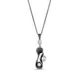 Soul Dance Collection Northern Lights Motif Black Silver Necklace 1