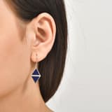 Lucky Gems Koleksiyonu Eşkenar Dörtgen Formlu Lapis Gümüş Küpe 3