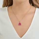 Eclat Koleksiyonu Pembe Üçgen Gümüş Kolye 3