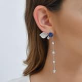 Eclat Blue Bud Silver Earrings 3