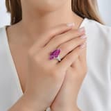 Eclat Koleksiyonu Pembe Gelincik Gümüş Yüzük 3