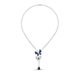 Eclat Collection Blue Butterfly Silver Necklace 2