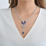 Eclat Collection Blue Butterfly Silver Necklace 3