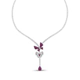 Серебряное колье Eclat с розовой бабочкой 1