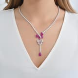Серебряное колье Eclat с розовой бабочкой 3