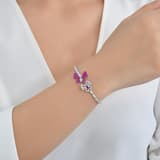 Серебряный браслет Eclat Collection с розовой бабочкой 3