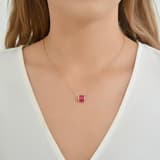Eclat Pembe Silindir Rose Altın Renkli Gümüş Kolye 3
