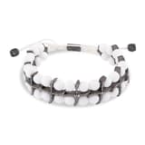Браслет Shamballa с цирконием, двойной ряд, белый натуральный камень 1