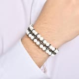 Браслет Shamballa с цирконием, двойной ряд, белый натуральный камень 2