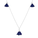 Lucky Gems Koleksiyonu Beşli Yelpaze Motifli ve Lapis Taşlı Gümüş Kolye 1