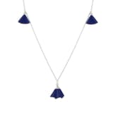 Lucky Gems Koleksiyonu Beşli Yelpaze Motifli ve Lapis Taşlı Gümüş Kolye 2