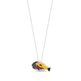 Dream Jungle Collection Colorful Stone Tropical Fish Silver Necklace 1