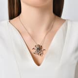 Dream Jungle Collection Brown Stone Octopus Silver Necklace 3
