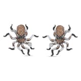 Dream Jungle Collection Brown Stone Octopus Silver Earrings 2