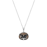 Dream Jungle Collection Stone Owl Design Silver Necklace 2
