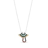 Dream Jungle Collection Colorful Stone Stingray Silver Necklace 1