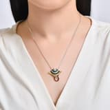 Dream Jungle Collection Colorful Stone Stingray Silver Necklace 3