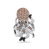 Dream Jungle Collection Stone-Embellished Realistic Octopus Silver Ring 2