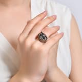 Dream Jungle Collection Silver Ring with Stone Owl Figure 3