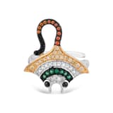 Dream Jungle Collection Colorful Stone Stingray Silver Ring 2