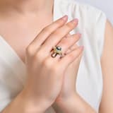 Dream Jungle Collection Colorful Stone Stingray Silver Ring 3