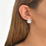 White Dreams White Enamel Flower and Butterfly Figure Silver Earrings 3