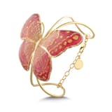 Le Jardin Collection Yellow Plated Large Butterfly Figure Semi-Transparent Orange 1