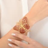 Le Jardin Collection Yellow Plated Large Butterfly Figure Semi-Transparent Orange 3