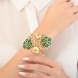 Le Jardin Collection Yellow Plated Floral Green Enamel Silver Bracelet 3
