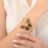 Le Jardin Yellow Plated Large Butterfly Figured Enamel Women's Bangle Bracelet 3
