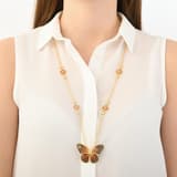 Le Jardin Handcrafted Chain Semi-Transparent Enamel Detail Butterfly Silver Necklace 3