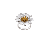 Flowers Koleksiyonu Papatya Formlu  Gümüş Yüzük 2