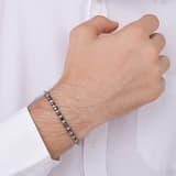 Bravoman Koleksiyonu Füme Siyah Geometrik Boncuk ve Metal Detaylı Bileklik 1