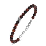 Bravoman Collection Brown Natural Stone Bead Bracelet 2