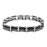 Bravoman Koleksiyonu Siyah Metal Geometrik Bileklik 3