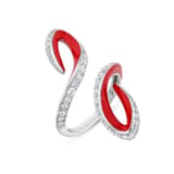 Gift Collection Red Enamel Stone Ring 1