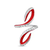 Gift Collection Red Enamel Stone Ring 2