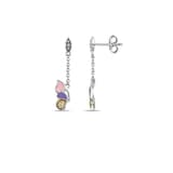 Lucky Gems Koleksiyonu Renkli Taşlı Sallantılı Küpe 2
