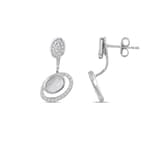 Lucky Gems Koleksiyonu Oval Taşlı Sallantılı Küpe 2