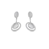 Lucky Gems Koleksiyonu Oval Taşlı Sallantılı Küpe 3