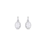 Gift Koleksiyonu Oval Kesim Sallantılı Gümüş Küpe 2