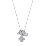 Gift Koleksiyonu Çoklu Charm Detaylı Yonca Figürlü Zirkon Gümüş Kadın Kolye 2