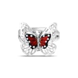 Monarch Butterfly Koleksiyonu Kırmızı Taş Detaylı Kelebek Yüzük 3
