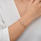 Ladybee Collection Rose Plated White Ladybug Silver Bracelet 3