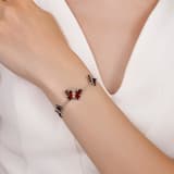 Monarch Butterfly Mineli Üçlü Kelebek Figürlü Gümüş Bileklik 3