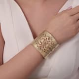 Sun Koleksiyonu Desenli Altın Kaplama Geniş Cuff Bileklik 1