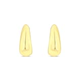 Sun Koleksiyonu Pürüzsüz Yüzeyli Damla Model Hacimli Halka Küpe 1
