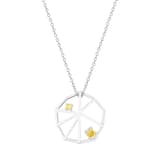 Gift Koleksiyonu Sarı Zirkon Taşlı Gümüş Kolye 1